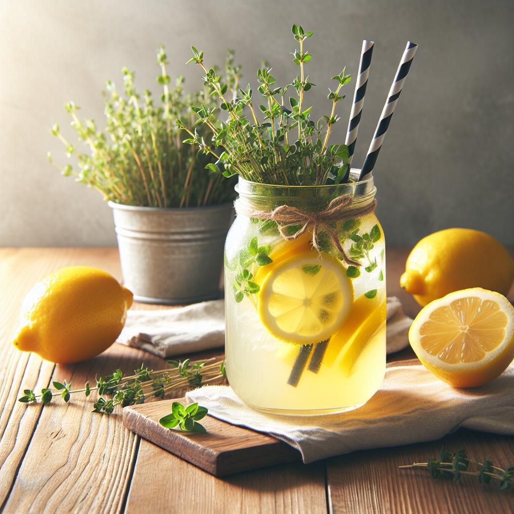 Sip Sunshine: Refreshing Summer Thyme-Infused Lemonade