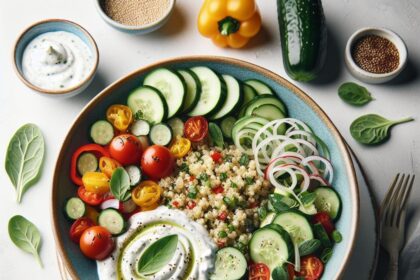 Bright Bites: Greek Quinoa Bowls with Creamy Tzatziki