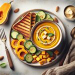 Velvety Keto Butternut Squash Soup & Vegan Grilled Cheese