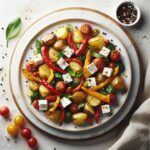 Mediterranean Magic: Greek Roasted Potatoes with Peppers & Feta