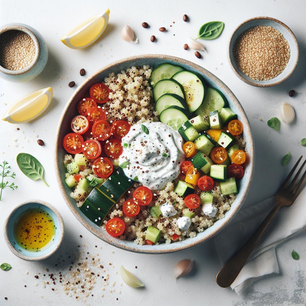 Savor Mediterranean Magic: Greek Quinoa Bowls with Tzatziki