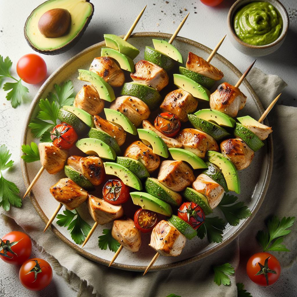 Flavor-Packed Chicken Avocado Skewers: A Fresh Twist