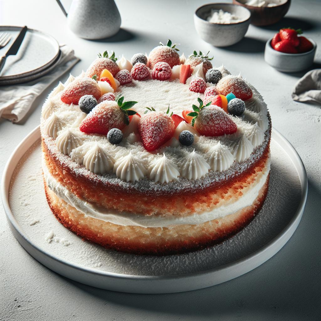 Whip Up a Light & Lush Coconut Flour Vanilla Cake Delight