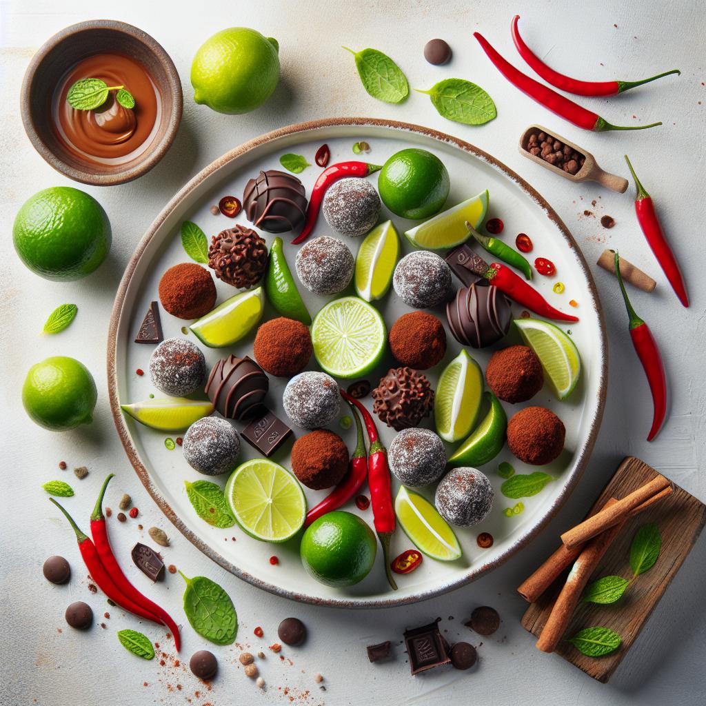 Zesty Lime & Chili Dark Chocolate Truffles: Bold Indulgence