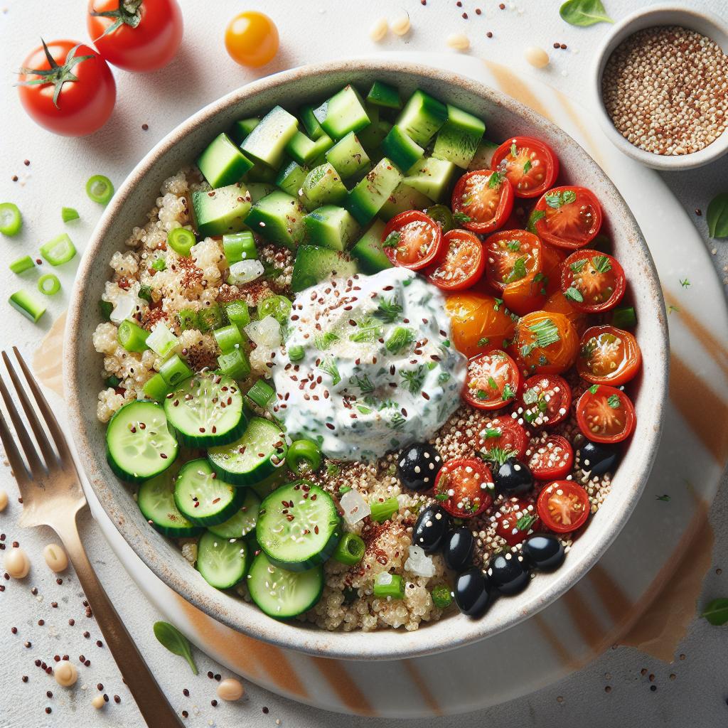Savor Mediterranean Magic: Greek Quinoa Bowls with Tzatziki