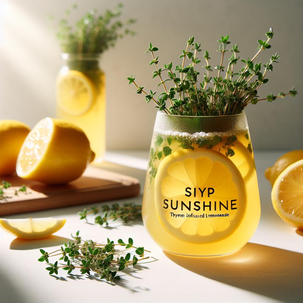 Sip Sunshine: Refreshing Summer Thyme-Infused Lemonade