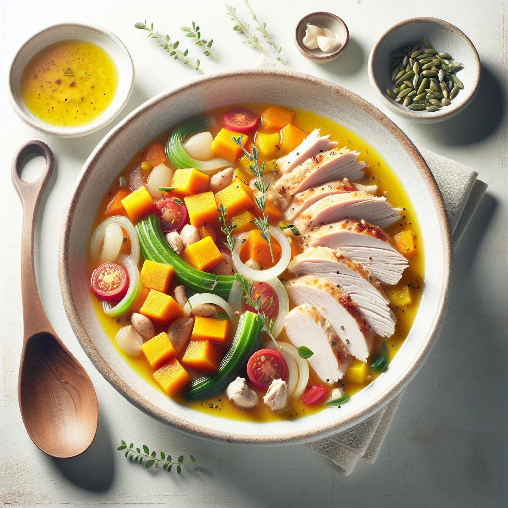 Hearty Harmony: Turkey Meets Squash Soup Delightfully