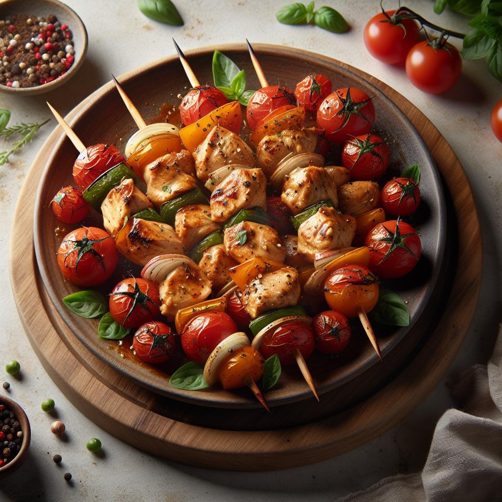 Sizzle & Serve: Irresistible Chicken Tomato Skewers Recipe