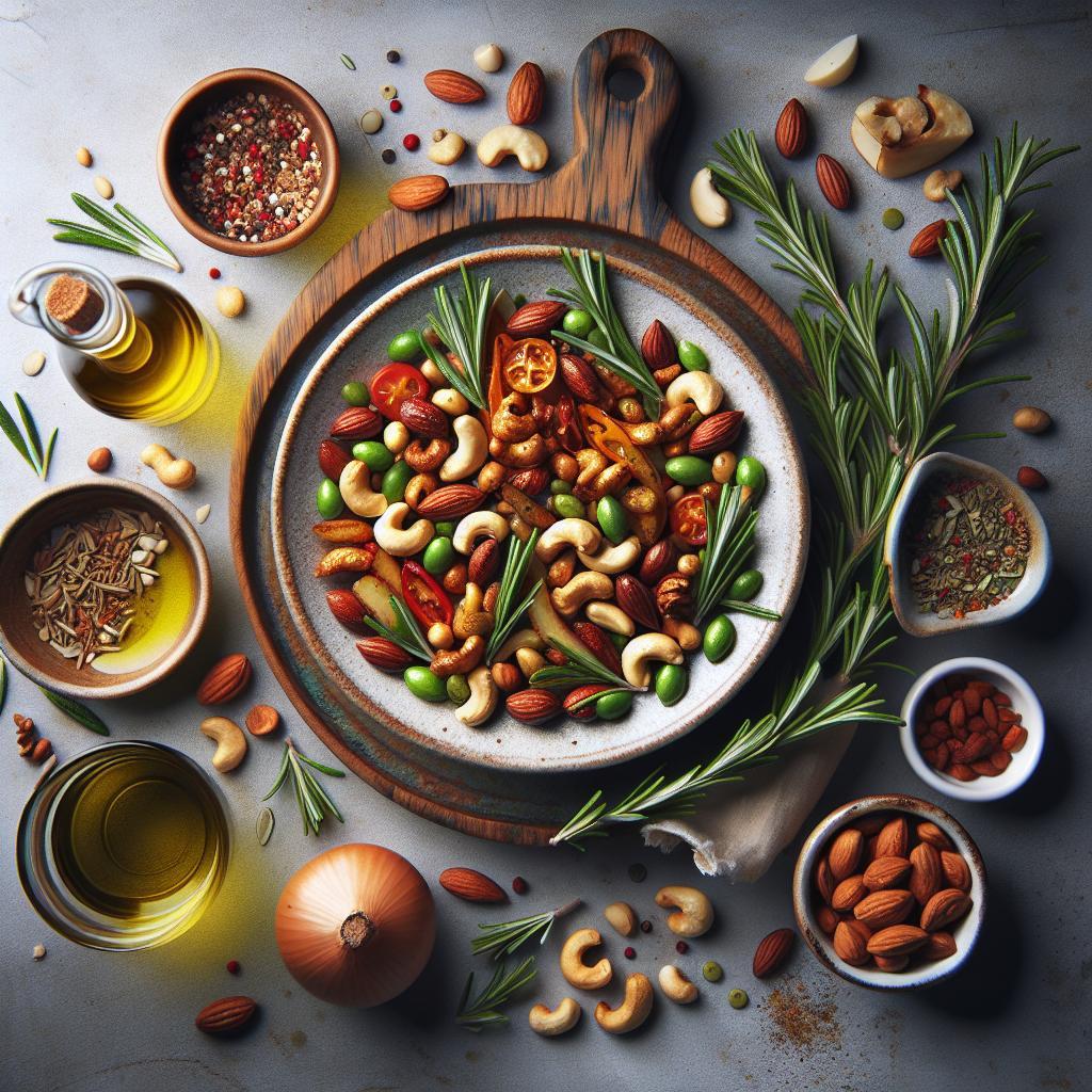 Aromatic Spiced Nut Mix with Rosemary: Flavor Unleashed