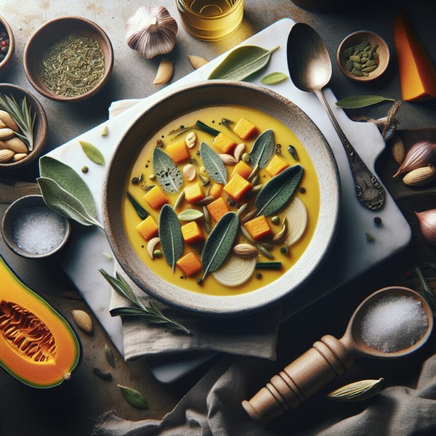 Golden Harvest: Savory Squash Sage Soup Recipe Unveiled