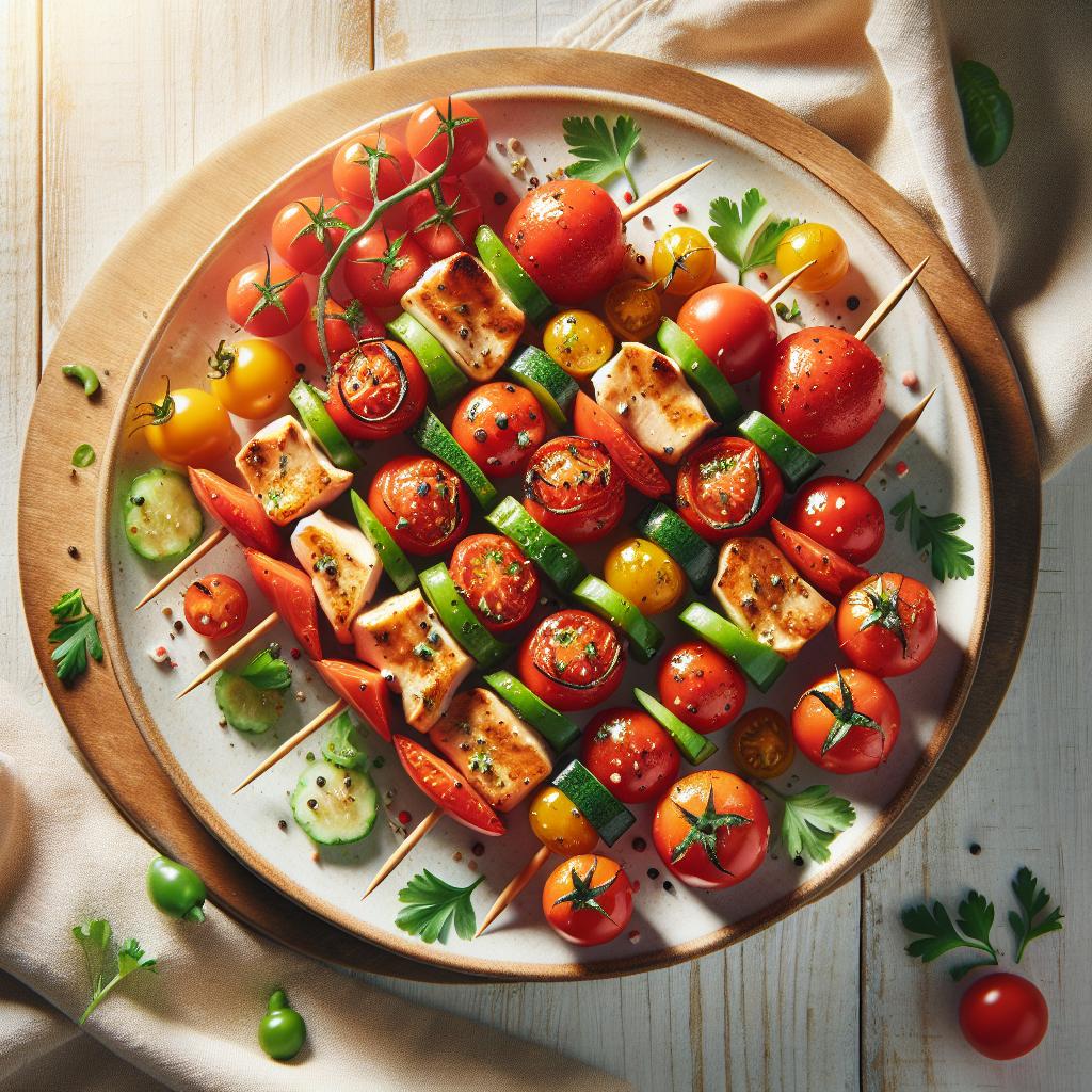Sizzle & Serve: Irresistible Chicken Tomato Skewers Recipe