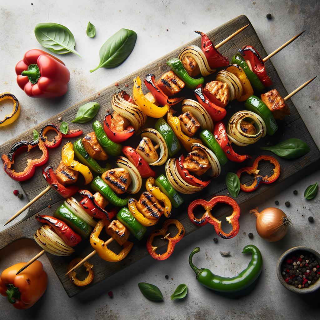 Sizzling Pepper Onion Skewers: A Flavor-Packed Delight