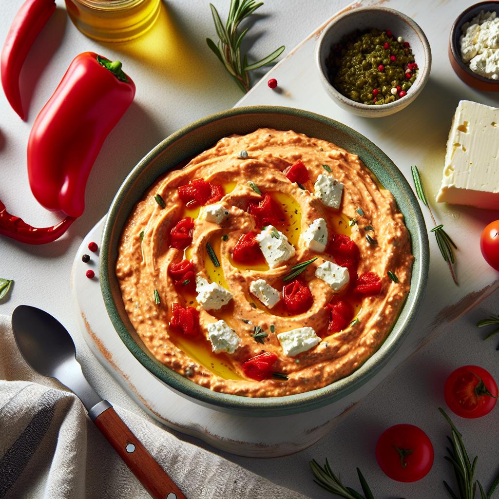 Zesty Red Pepper Feta Dip: Creamy, Bold, and Easy Recipe