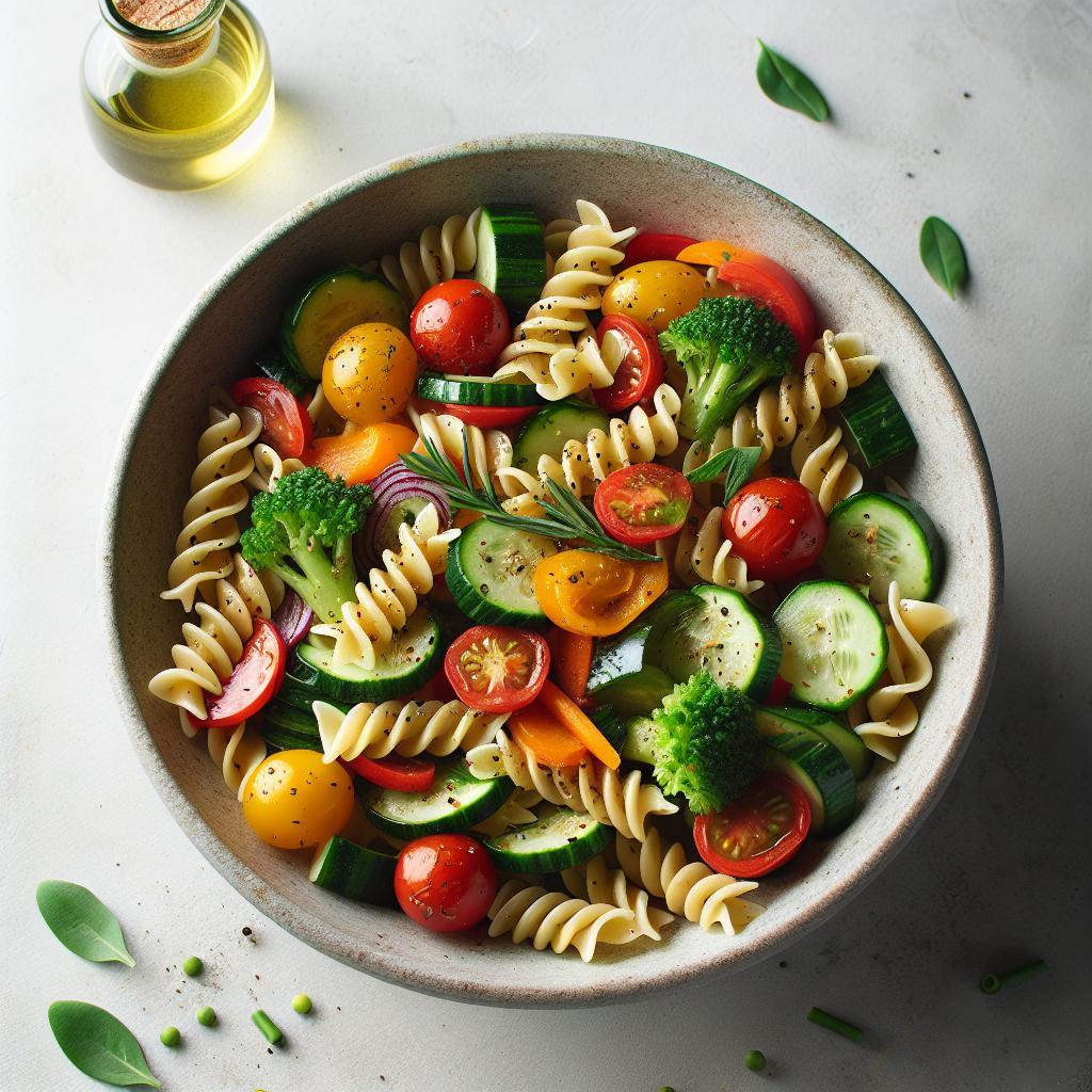 Colorful Veggie Pasta Bowl: A Fresh Twist on Healthy Eating