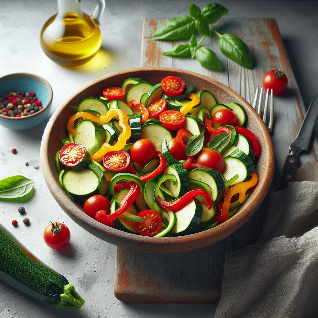 Fresh Zucchini Pepper Salad: A Crisp, Colorful Delight