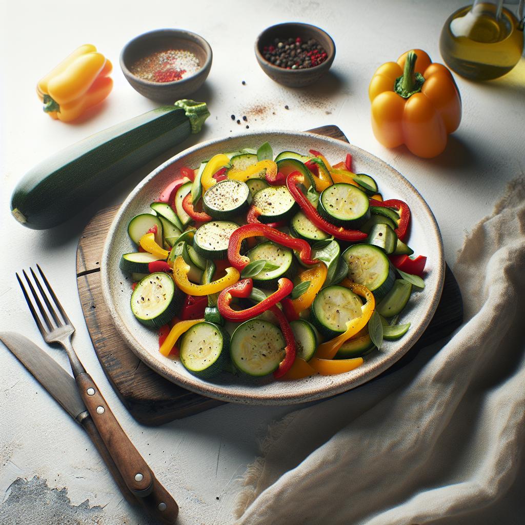 Fresh Zucchini Pepper Salad: A Crisp, Colorful Delight
