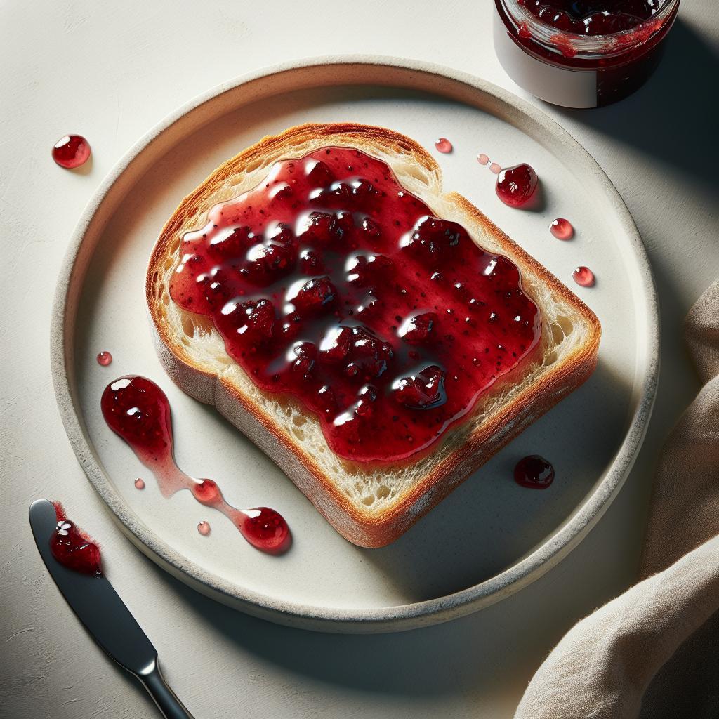 Sweet Harmony: The Art of Jam Spread on Fresh Bread