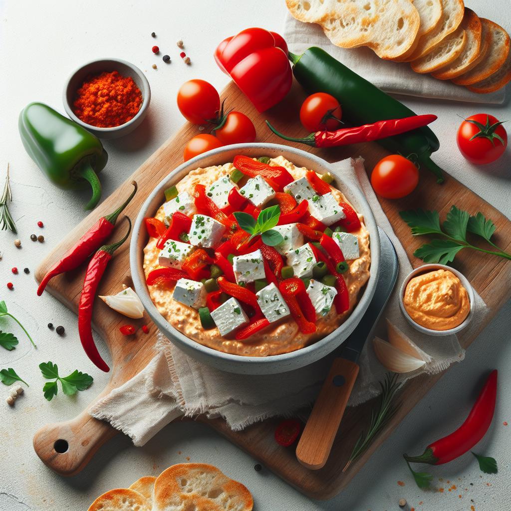 Zesty Red Pepper Feta Dip: A Flavorful Mediterranean Treat
