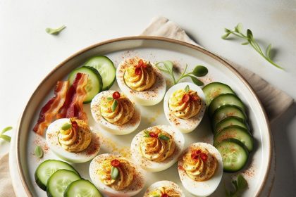 Zesty Deviled Eggs with Paprika: Bacon-Free Delight