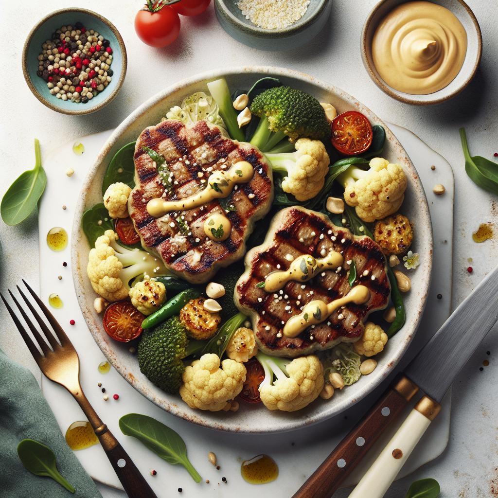 Cauliflower Steaks with Tahini: A Nutty Twist on Veggie Grill