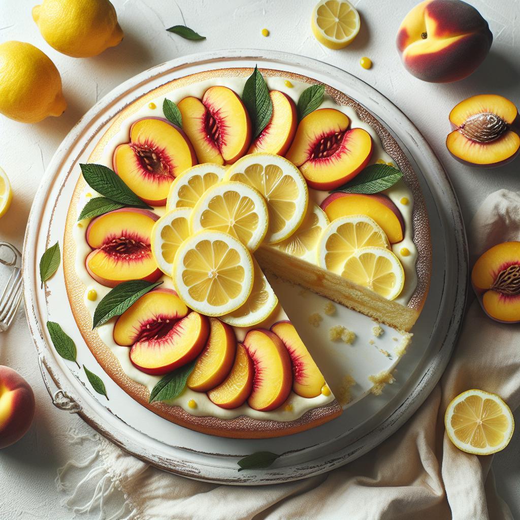Zesty Lemon Peach Cake: A Refreshing Summer Dessert Delight