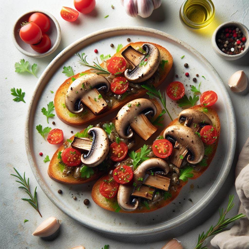 Savor the Flavor: Irresistible Mushroom Garlic Crostini Delight