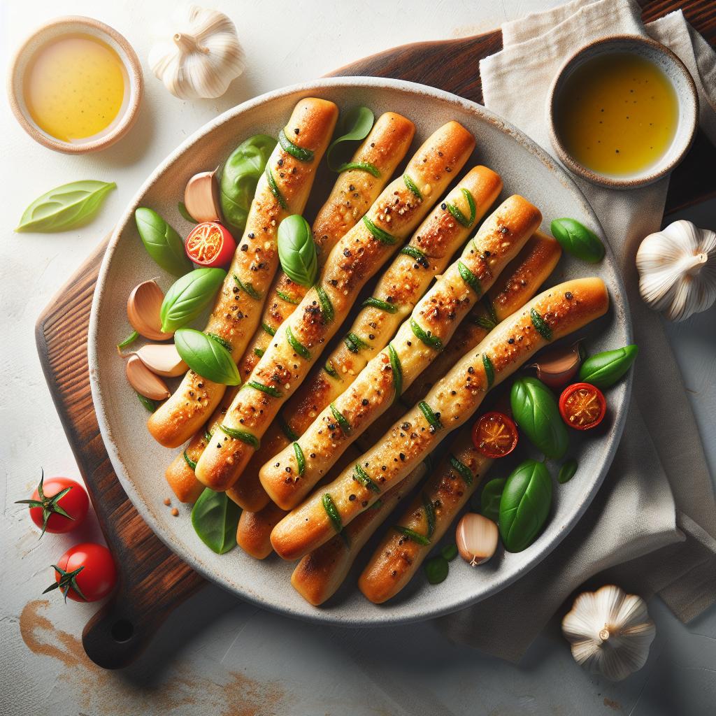 Golden Roasted Garlic Breadsticks: A Savory Homemade Delight
