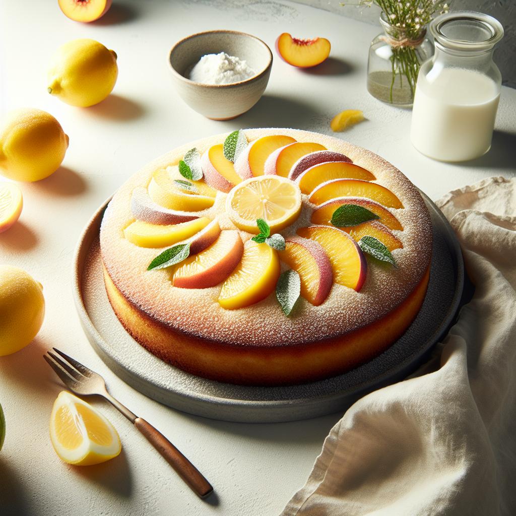 Zesty Lemon Peach Cake: A Refreshing Summer Dessert Delight