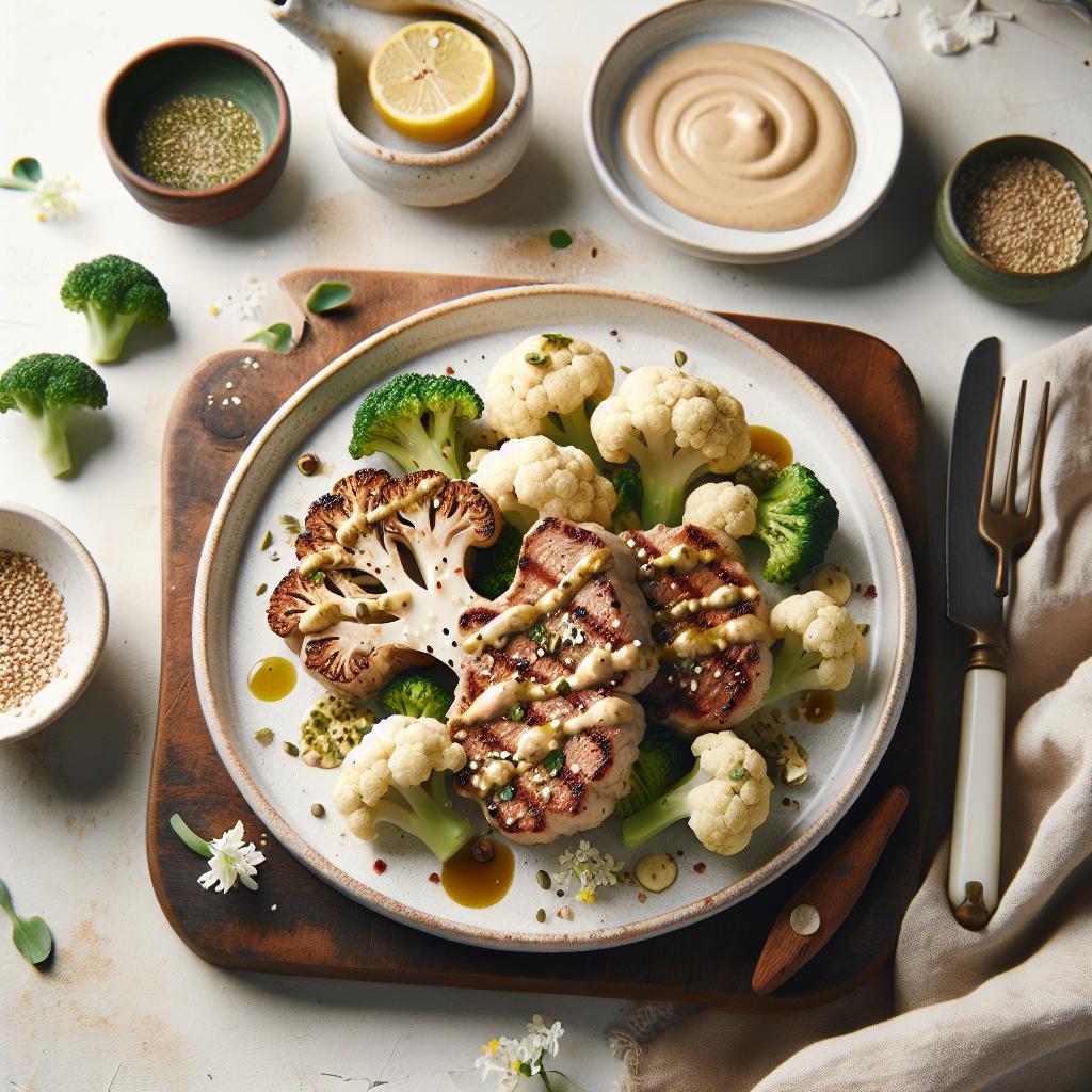 Cauliflower Steaks with Tahini: A Nutty Twist on Veggie Grill