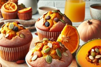 Spice Up Mornings with Moist Pumpkin Fruit Muffins Delight