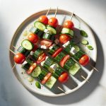 Fresh & Flavorful Cucumber Tomato Feta Skewers Recipe
