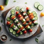 Fresh & Flavorful: Cucumber Tomato Feta Skewers Recipe