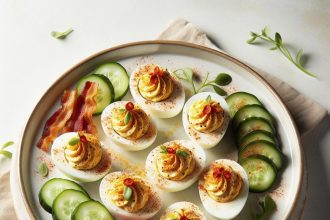 Zesty Deviled Eggs with Paprika: Bacon-Free Delight