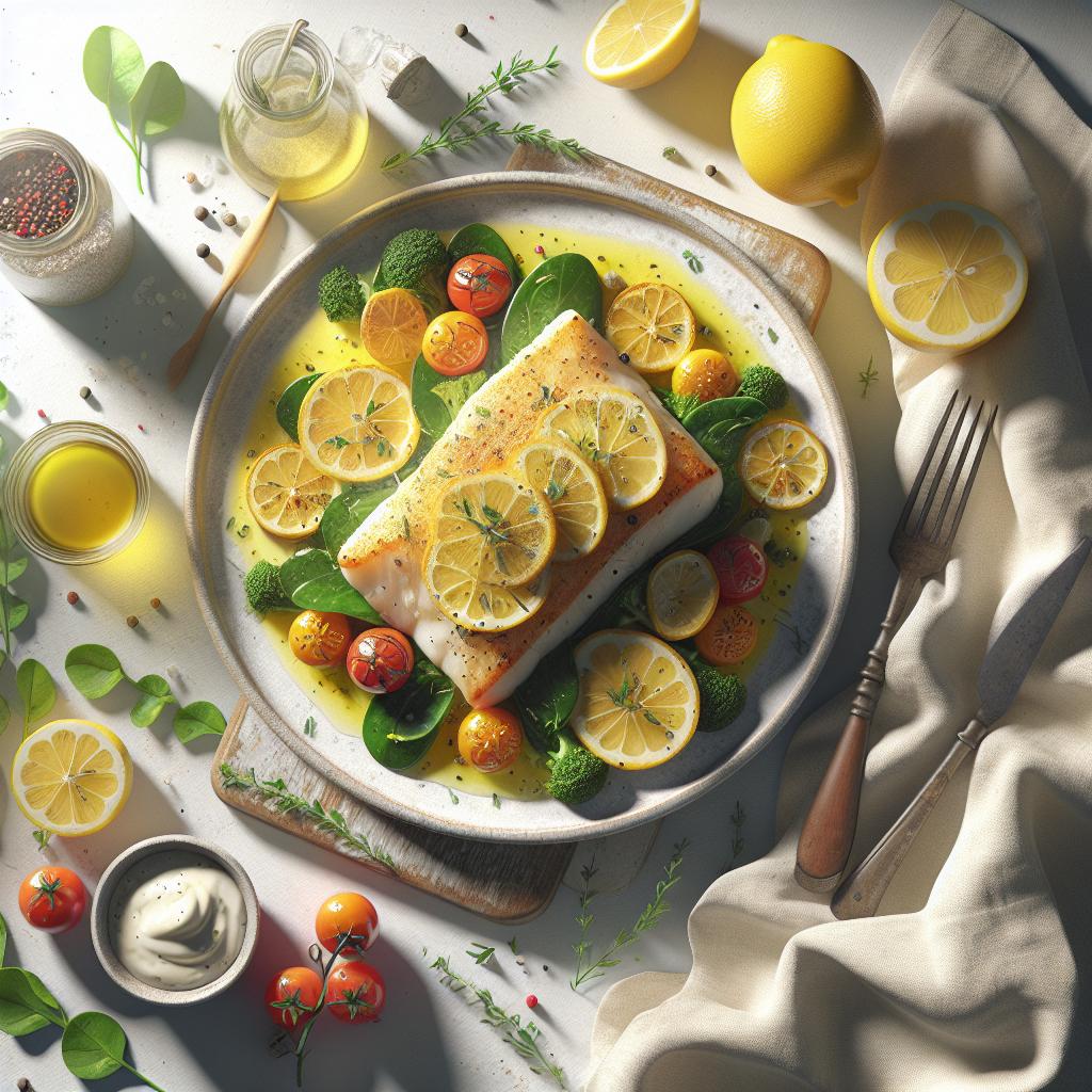 Zesty Baked Halibut Lemon Delight: Fresh & Flavorful Fish