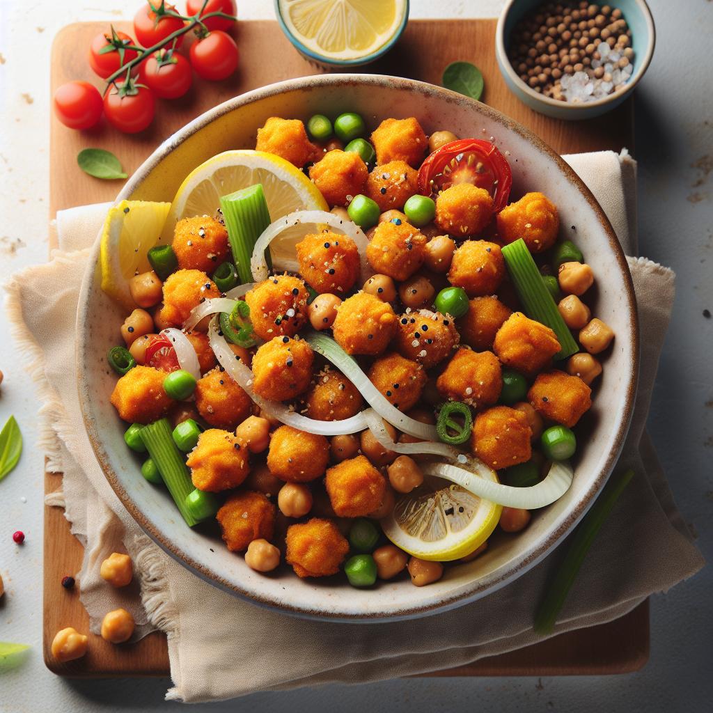 Crunchy Chickpea Onion Bites: A Savory Snack Delight