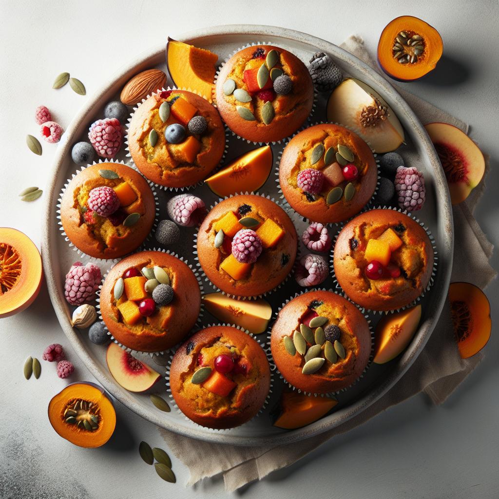 Spice Up Mornings with Moist Pumpkin Fruit Muffins Delight